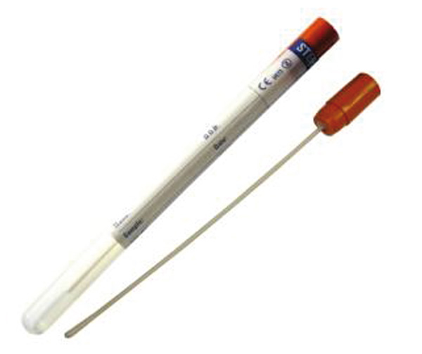 Écouvillon avec tube à essai - 2606 series - F.L. Medical - en plastique /  stérile / en coton