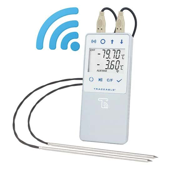Thermomètre Wifi TraceableLive avec deux sondes -90 °C à +105 °C