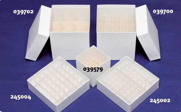 Boîtes congélation pour tubes - Boîtes de congélation en carton