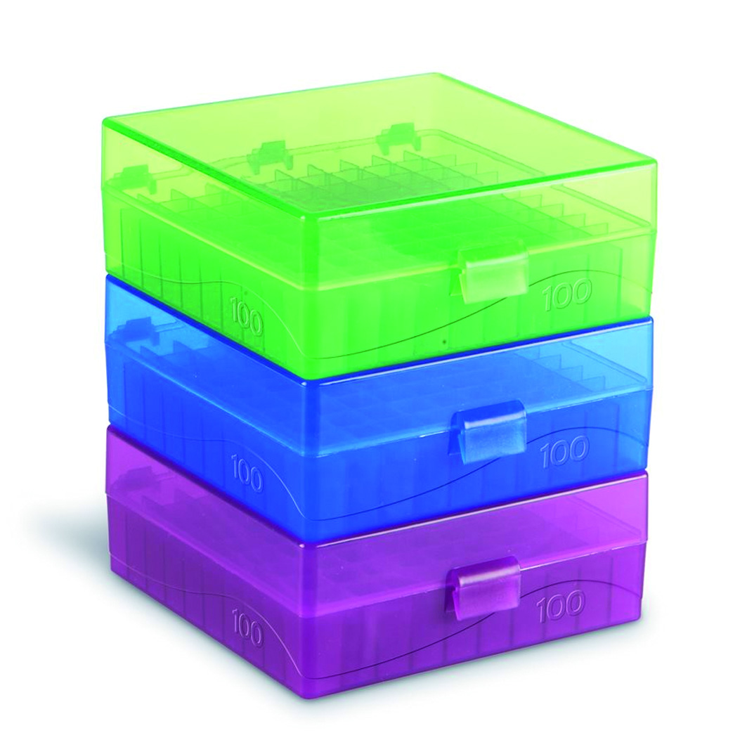 Boîtes de stockage pour 81 ou 100 tubes - Boîtes de congélation en  plastique - Cryogénie - Matériel de laboratoire