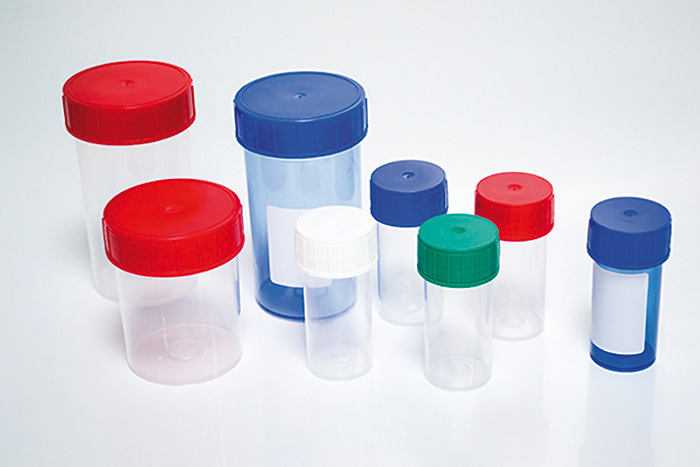 Straight container with screw cap