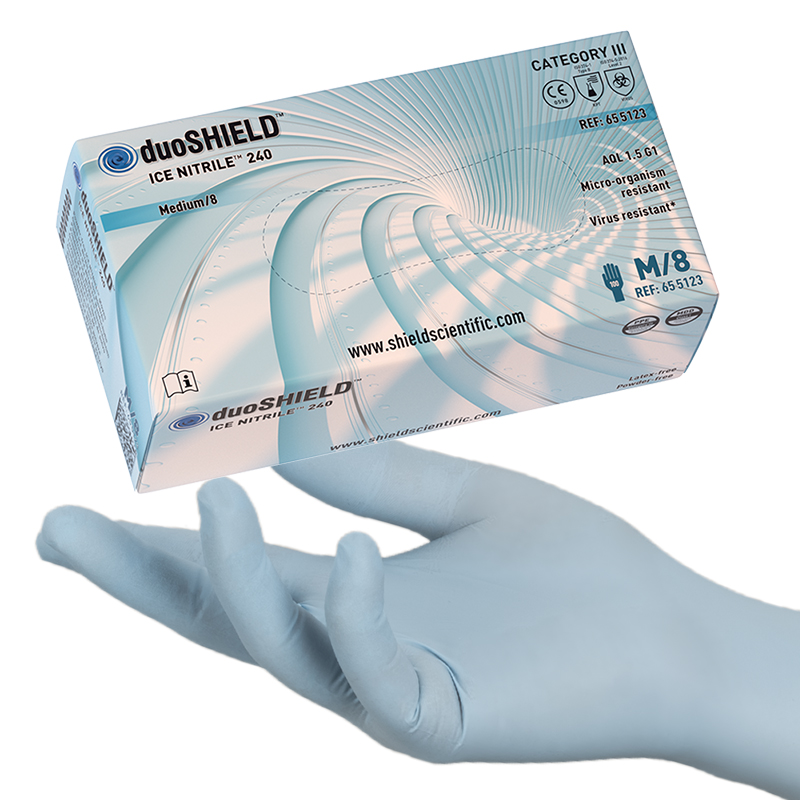 DuoSHIELD ICE NITRILE glove, 240 mm - size XL/10