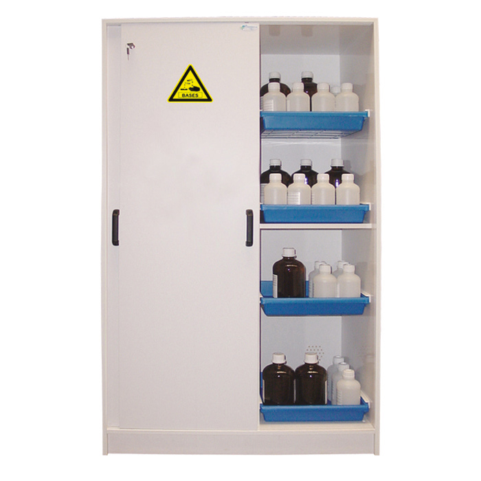 Anti-corrosion safety cabinets for acids and bases