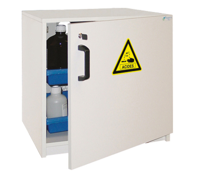 Anti-corrosion safety cabinets for acids and bases
